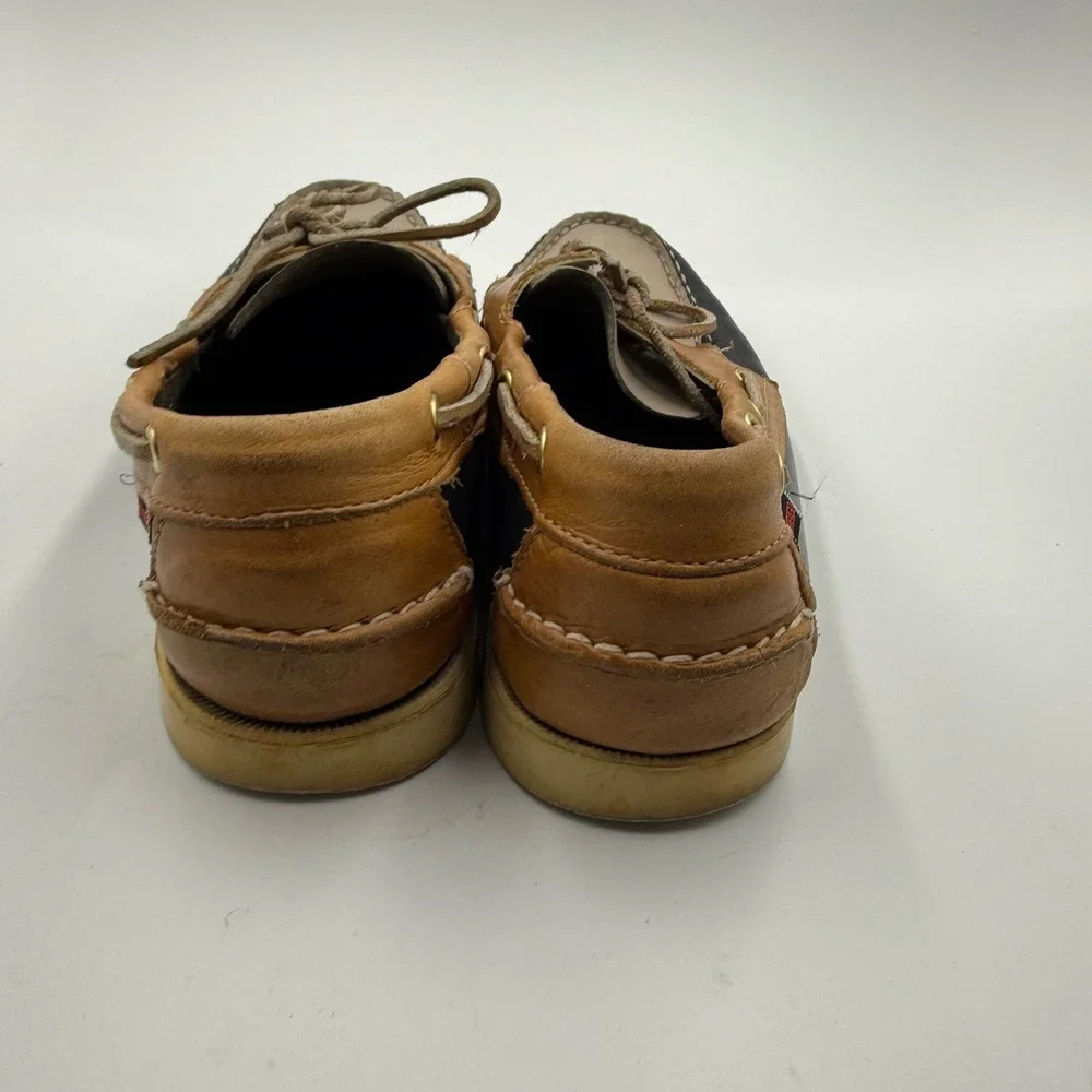 Sebago Docksides Mens Leather Boat Shoes Classic Nautical Brown Black‎ Sz 7.5W